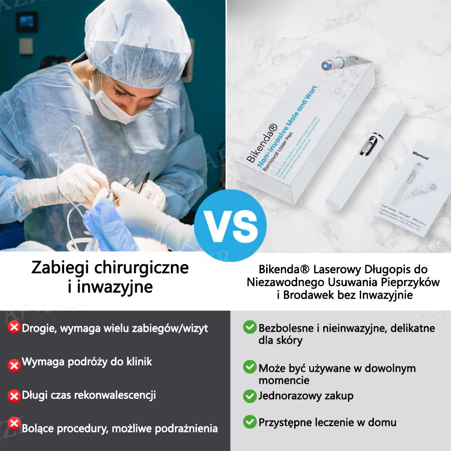 Bikenda® nieinwazyjny laserowy długopis do usuwania znamion i brodawek ✨