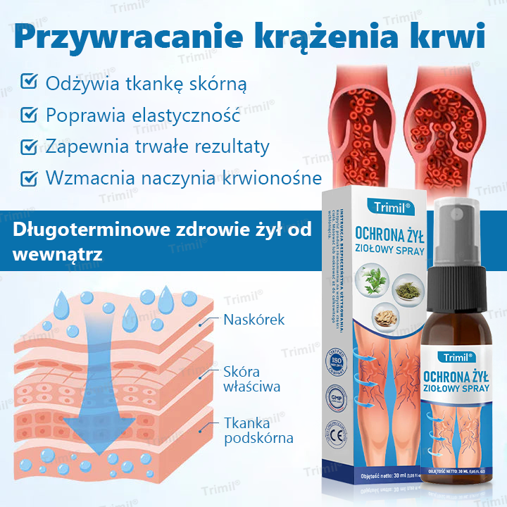 Trimil® Ziołowy Spray na Ochronę Żył – ✅Klinicznie udowodniono, że eliminuje żylaki w zaledwie 7 dni!🌿