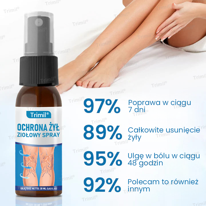 Trimil® Ziołowy Spray na Ochronę Żył – ✅Klinicznie udowodniono, że eliminuje żylaki w zaledwie 7 dni!🌿