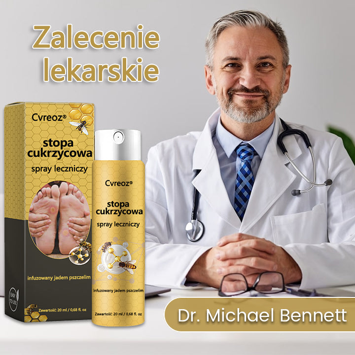 Cvreoz® Leczniczy spray do stóp cukrzycowych- zawiera jad pszczeli, który przyspiesza gojenie i zapobiega infekcjom!🌿