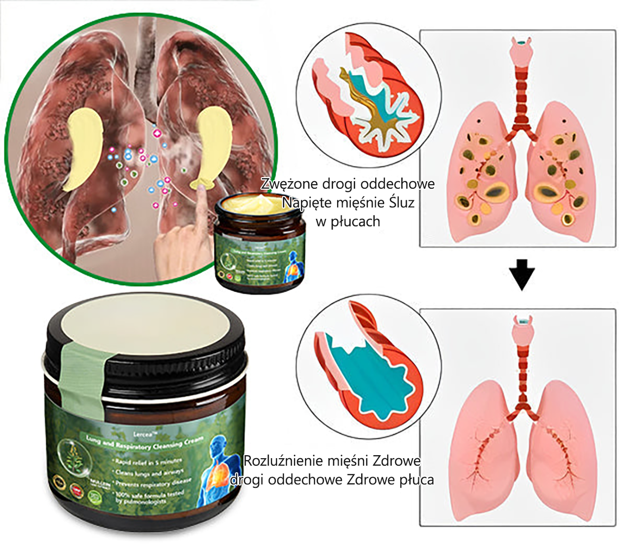 [Oficjalny sklep marki] 👨‍⚕️Lercea™ Ekskluzywny Balsam Naprawczy dla Płuc (☘️Polecany przez specjalistów od płuc☘️)