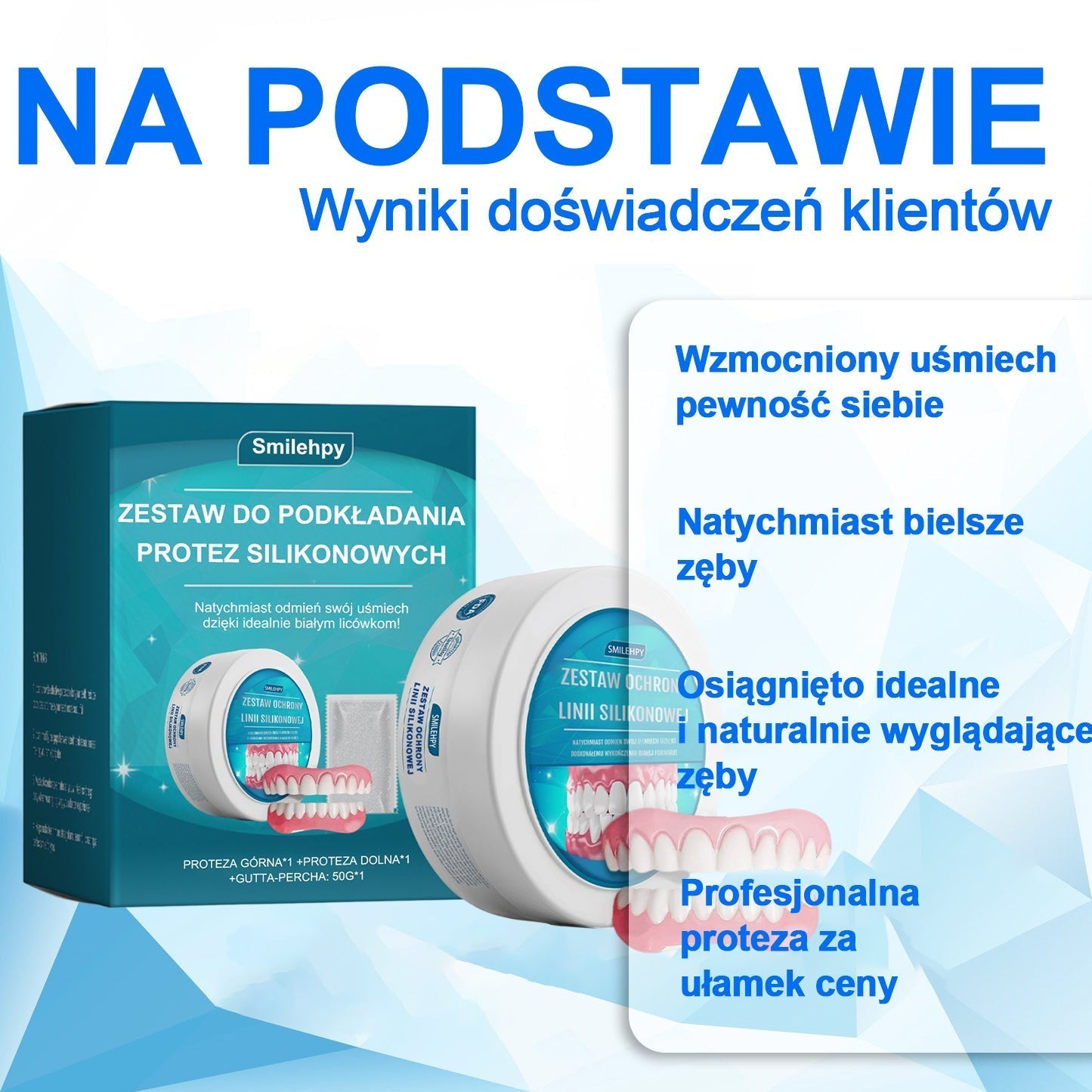 👍 [ADA Zalecane] 🌿🦷𝗦𝗺𝗶𝗹𝗲𝗵𝗽𝘆™ Zestaw do przewód protez silikonowych