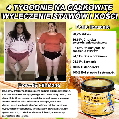 (Specjalnie dla osób starszych & polecane przez ortopedów) 🔥🔥 Krem TLOPA® z Toksyną Botulinową i Jadem Pszczelim – Przeciwbólowy i Regenerujący Kości 🐝🌿