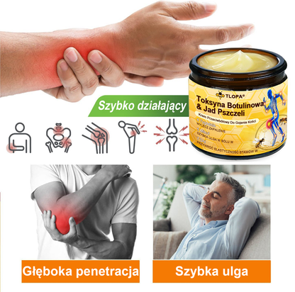 (Specjalnie dla osób starszych & polecane przez ortopedów) 🔥🔥 Krem TLOPA® z Toksyną Botulinową i Jadem Pszczelim – Przeciwbólowy i Regenerujący Kości 🐝🌿