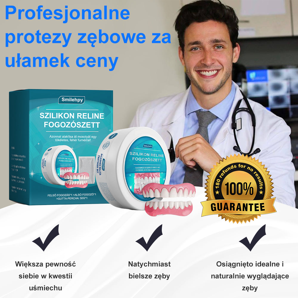 👍 [ADA Zalecane] 🌿🦷𝗦𝗺𝗶𝗹𝗲𝗵𝗽𝘆™ Zestaw do przewód protez silikonowych
