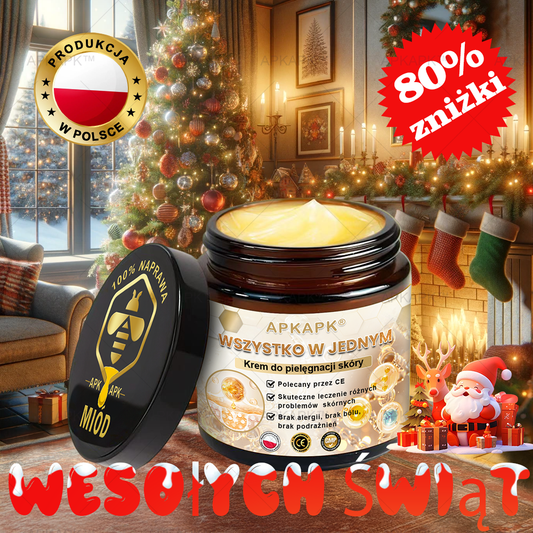 🎅APKAPK™ Skuteczny krem do kompleksowej pielęgnacji skóry, 🧑‍⚕️🧑‍⚕️🧑‍⚕️zatwierdzony przez Polskie Towarzystwo Dermatologiczne (PTD) oraz  – Państwowy Zakład Higieny (PZH).