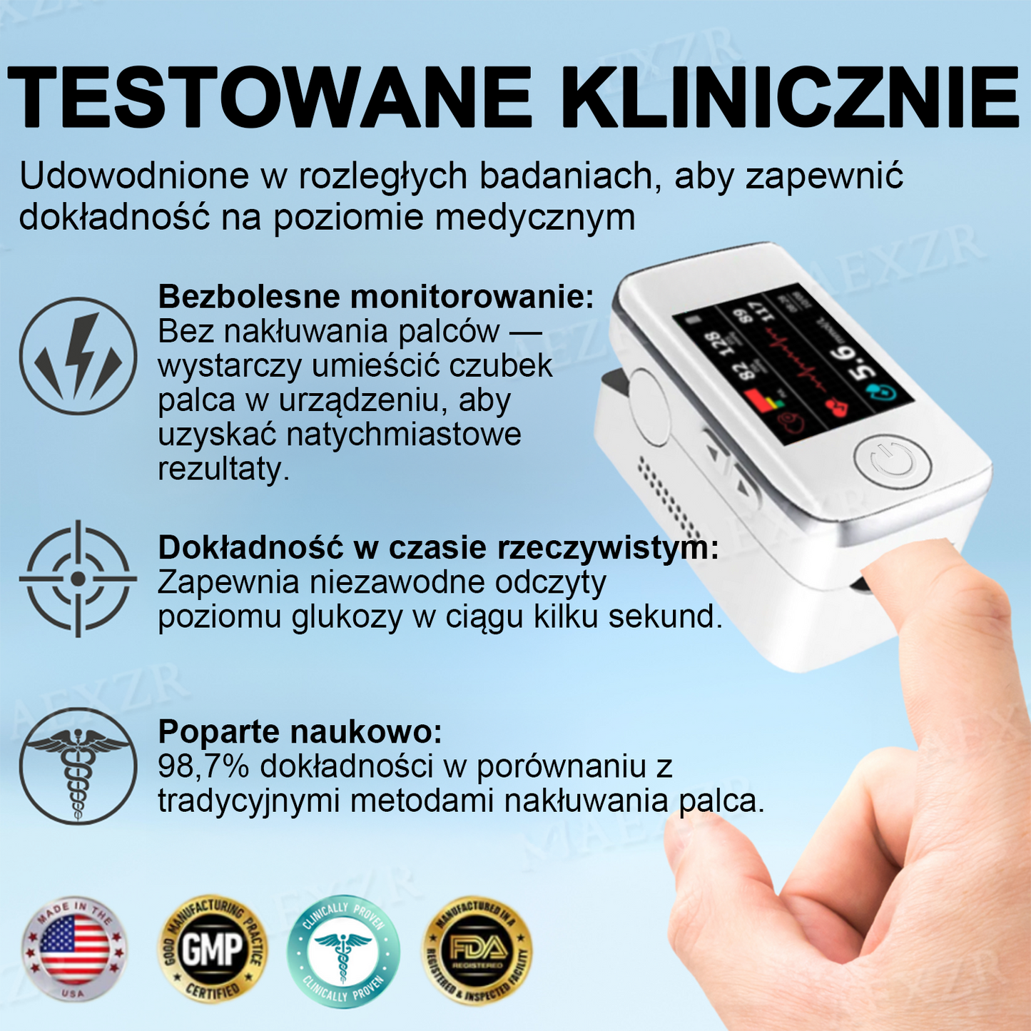 Nowa generacja inteligentnego, wielofunkcyjnego, nieinwazyjnego laserowego miernika poziomu glukozy we krwi 👩‍💼[99,9% dokładności]🍀