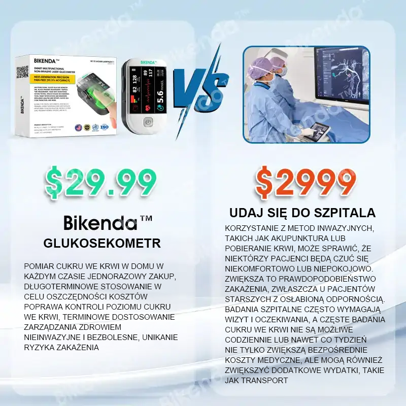Bikenda™ nowej generacji inteligentny wielofunkcyjny nieinwazyjny laserowy glukometr 👩‍💼[dokładność 99,9%]🍀