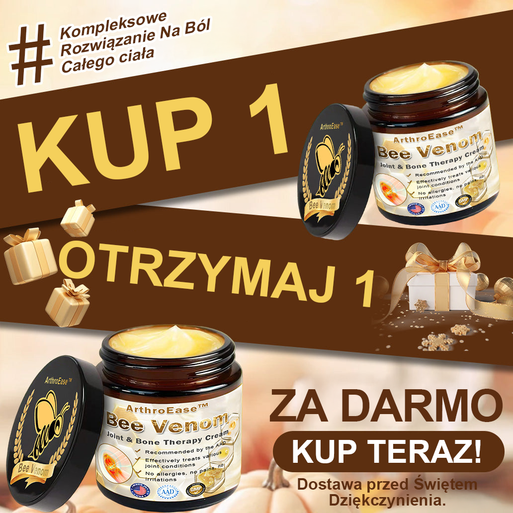 ArthroEase™ Krem z Jadem Pszczelim na Zapalenie Stawów (Szczególnie dla osób starszych, zalecany przez AAOS)🐝🎁